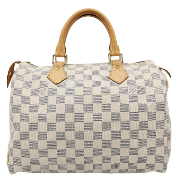Louis Vuitton Speedy 30 Damier Azur Satchel Bag White - Picture 4 of 14